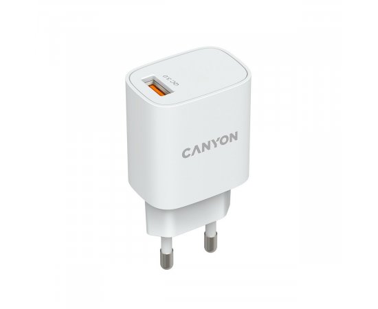 CANYON H-18, UNIVERZALNA NABIJACKA 1XUSB-A, 18W QUICK CHARGE 3.0, BIELA CNE-CHA18W