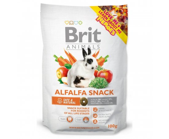 BRIT ANIMALS SNACK ALFALFA FOR RODENTS 100 G (295-100014)