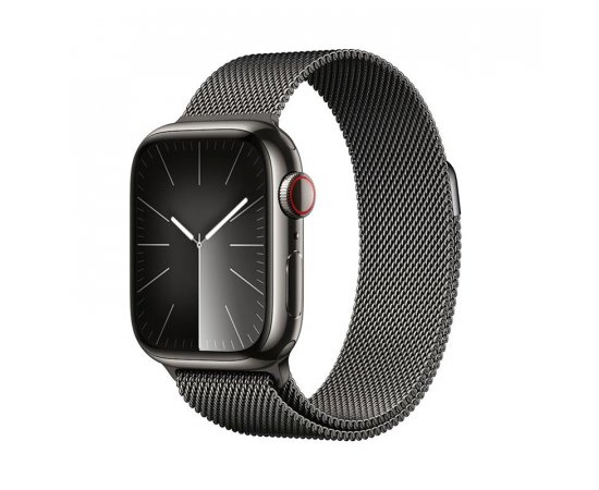 APPLE WATCH SERIES 9 GPS + CELLULAR 41MM GRAPHITE STAINLESS STEEL CASE GRAPH.MILANESE LOOP,MRJA3QC/A