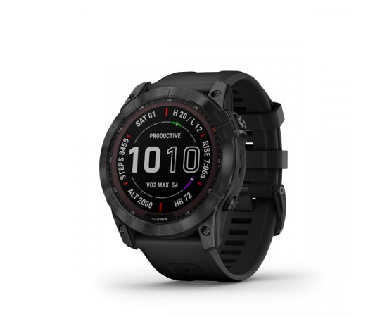 GARMIN FENIX 7X SAPPHIRE SOLAR, BLACK DLC TITANIUM, BLACK BAND 010-02541-23