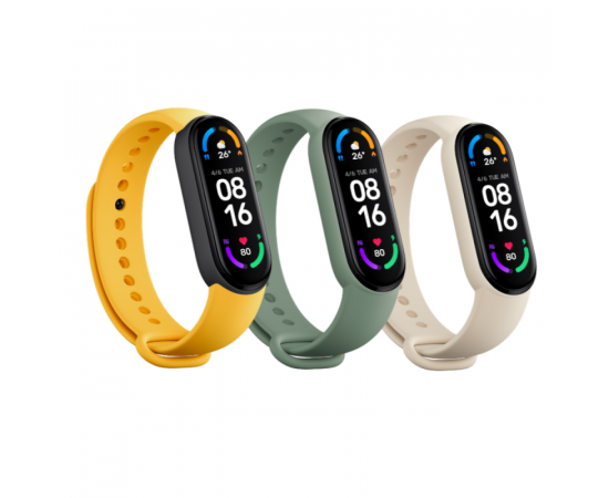 XIAOMI ORIGINAL MI BAND 6 STRAP IVORY/OLIVE/YELLOW