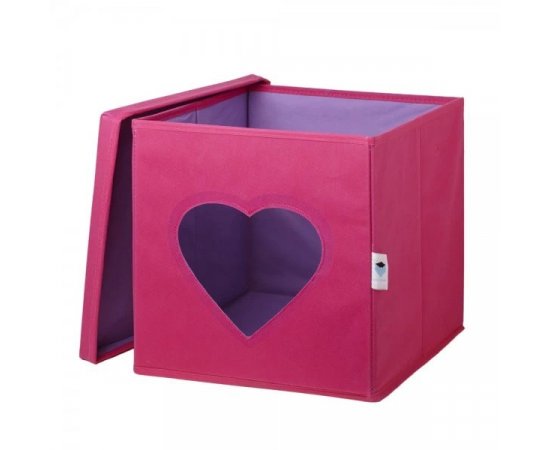 LOVE IT STORE IT ULOZNY BOX NA HRACKY S KRYTOM A OKIENKOM – SRDCE, LI-750022