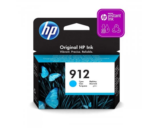 HP ORIGINAL INK 3YL77AE, HP 912, CYAN, 315STR., HIGH CAPACITY, HP OFFICEJET 8012, 8013, 8014, 8015