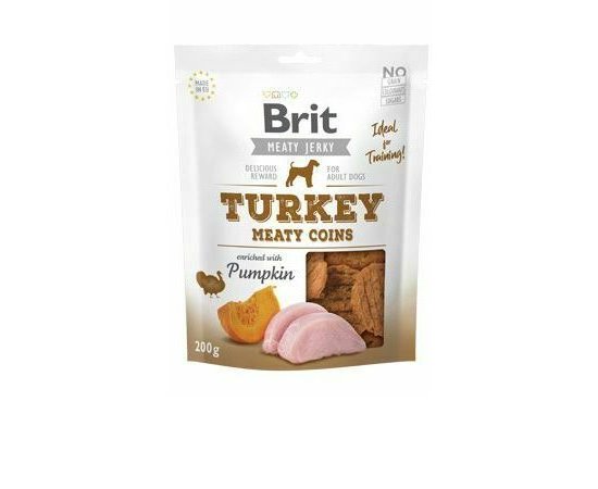 BRIT JERKY TURKEY MEATY COINS 200G