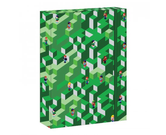 REYBAG SKOLSKY BOX A4 GREEN PIXEL