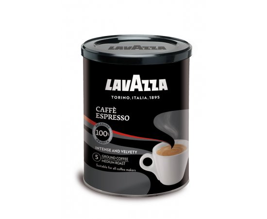LAVAZZA CAFFE ESPRESSO, 250 GR. 100% ARABICA MLETA PLECH