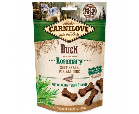 CARNILOVE DOG SEMI MOIST SNACK DUCK ENRICHED WITH ROSEMARY 200G (294-111373)