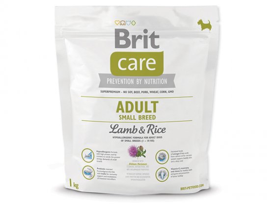 BRIT CARE ADULT SMALL BREED LAMB AND RICE 1 KG (294-132708)