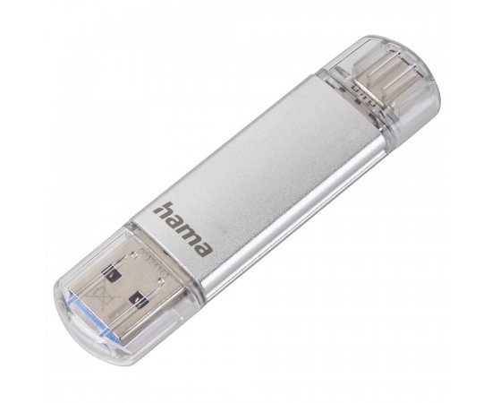 HAMA 124162 FLASH PEN LAETA, USB-C/USB-A 3.1, 32 GB, 40 MB/S, STRIEBORNY