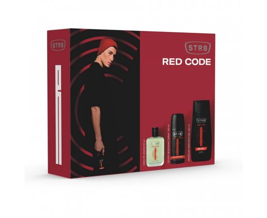 STR8 RED CODE VODA PO HOLENI 50ML + DEO SPREJ 150ML + SPRCHOVY GEL 250ML