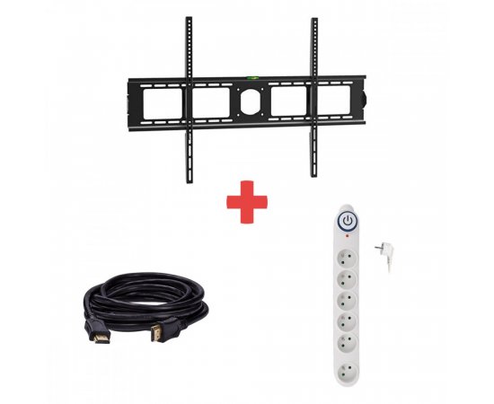 SOLIGHT 1MF100 EXTRA VELKY FIXNY DRZIAK + SOLIGHT SSV1222 HDMI KABEL S ETHERNETOM + SOLIGHT PO62