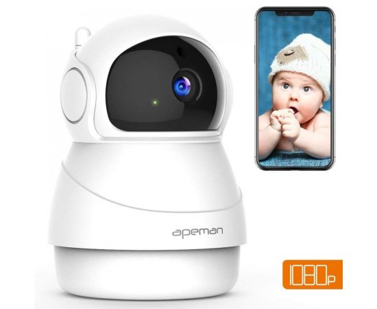 APEMAN BEZPECNOSTNA IP KAMERA ID73, 1080P FULL HD, WIFI, INDOOR, BIELA