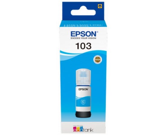 EPSON ORIGINAL INK C13T00S24A, 103, CYAN, 65ML, EPSON ECOTANK