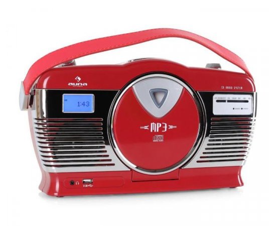 AUNA RCD-70RE, RETRO RADIO,FM, USB, CD, BATERIA, 10008986