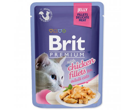 BRIT PREMIUM CAT KAPSICKA DELICATE FILLETS IN JELLY WITH CHICKEN 85G (293-111240)