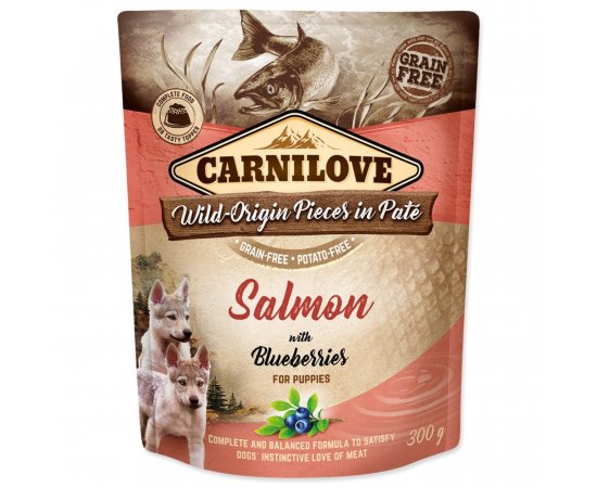 CARNILOVE PUPPY PATE SALMON WITH BLUEBERRIES 300G (294-111699)