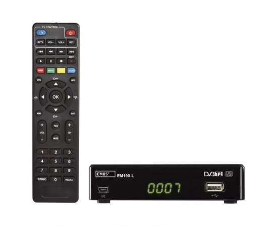 EMOS J6015 SET-TOP BOX EMOS EM190-L HD HEVC H265 (DVB-T2)