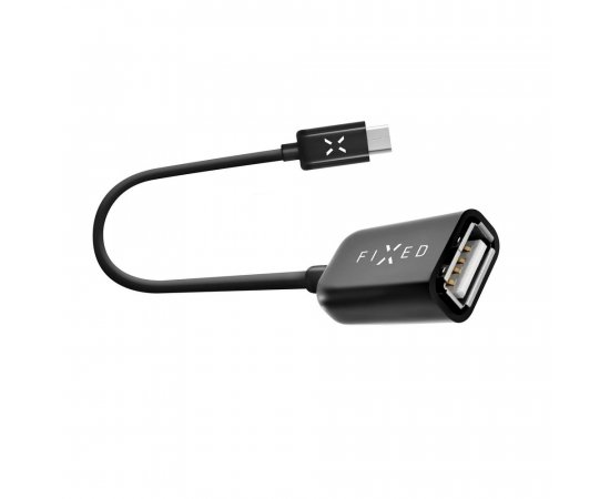 FIXED FIXA-CTOA-BK USB TYPE-C OTG ADAPTER PRE MOBILNE TELEFONY A TABLETY, USB 2.0, CIERNY