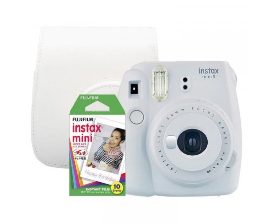 FUJIFILM INSTAX MINI 9 SMOKY WHITE + 10 FILMOV + PUZDRO SET (2018)