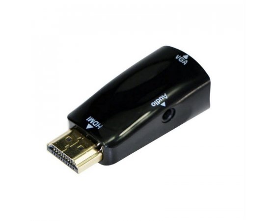 GEMBIRD KABEL REDUKCIA HDMI NA VGA + AUDIO, M/F, CIERNA, A-HDMI-VGA-02