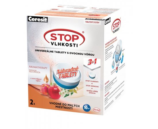 HENKEL CERESIT STOP VLHKOSTI PEARL NAHRADNE TABLETY 3V1 ENERG. OVOCIE 2X300 G