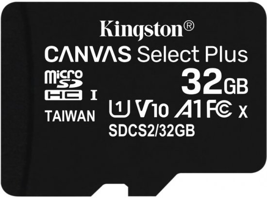 KINGSTON MICROSDHC 32GB A1 CL10 100MB/S BEZ ADAPTERU