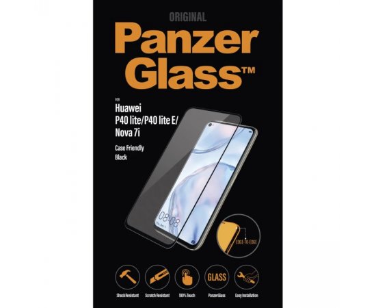 PANZERGLASS PRE HUAWEI P40 LITE, TVRDENE SKLO CASE FRIENDLY CIERNA