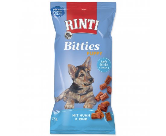 RINTI POCHUTKA EXTRA BITTIES PUPPY KURA + HOVADZIE 75G (394-91305)