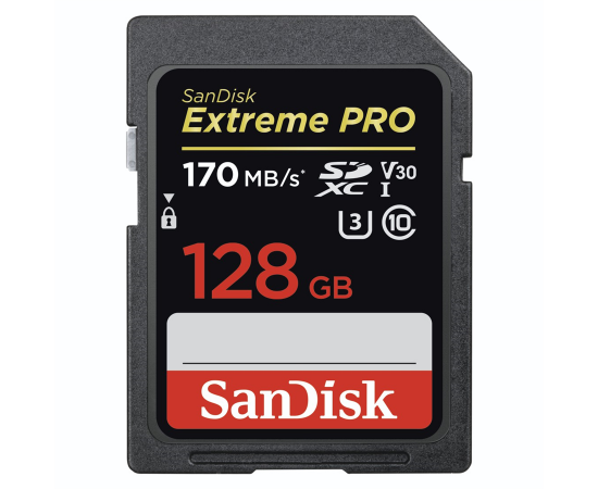 SANDISK EXTREME PRO SDXC 128GB 170MB/S V30 UHS-I
