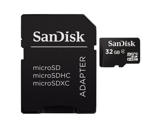 SANDISK MICROSDHC CARD 32 GB + ADAPTER - HAMA 108097