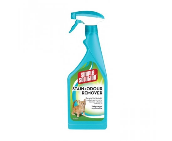 SIMPLE SOLUTION CAT STAIN AND ODOR REMOVER - ENZYMATICKY ODSTRANOVAC SKVRN A PACHU PRE MACKY, 750ML