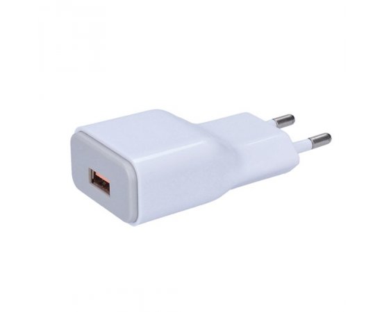 SOLIGHT DC51 USB NAB. ADAPTER, FAST CHARGE: 1X USB QUALCOMM, 5V2A/9V1.5A/12V1A, AC 230V, BIELOSIVY