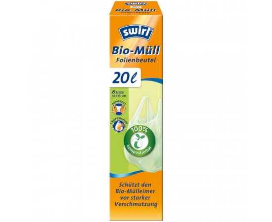 SWIRL BIO KOMPOSTOVATELNE VRECIA S USAMI 20L/6KS 6764309