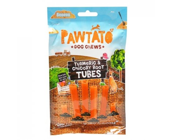 Odmena pre psy, Benevo Pawtato Tubes - Turmeric &amp; Chicory Root, 90g