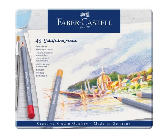 Pastelky Goldfaber Aqua set-plech 48 farebné