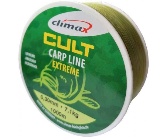 Silon CLIMAX CULT Carp Line Extreme mattolive 1000m Priemer: 0,30mm nosnosť: 7,1kg