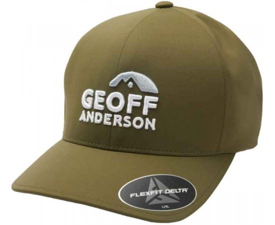 Šiltovka Geoff Anderson Flexfit Delta zelená 3D logo Veľkosť: L/XL vnútorný obvod: 55 cm