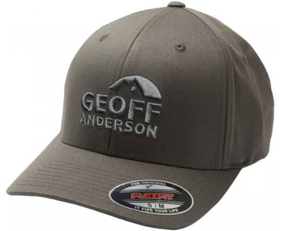 Šiltovka Geoff Anderson Flexfit NU šedá 3D šedé logo Veľkosť: L/XL vnútorný obvod: 55 cm