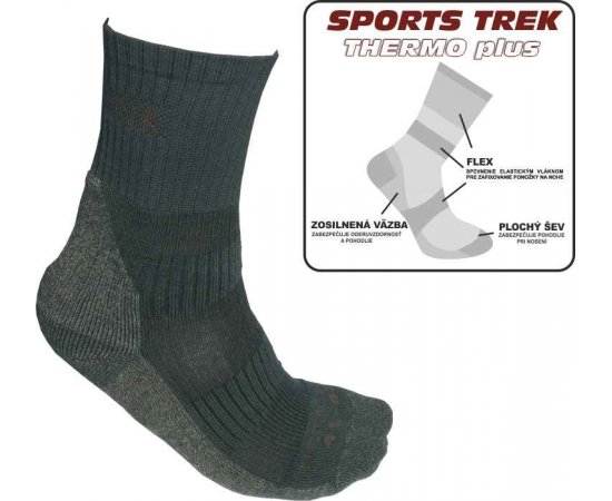 Termo ponožky SPORTSTrek Thermo plus veľkosť 43-46