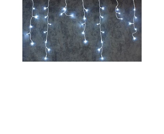 Reťaz MagicHome Vianoce Icicle, 480 LED studená biela,  jednoduché svietenie, časovač, 230 V, 50 Hz, IP44, exteriér, osvetlenie, L-12 m