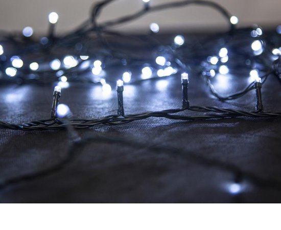 Reťaz MagicHome Vianoce Errai, 560 LED studená biela, 8 funkcií, 230 V, 50 Hz, IP44, exteriér, napájací kábel 3 m, osvetlenie, L-14 m
