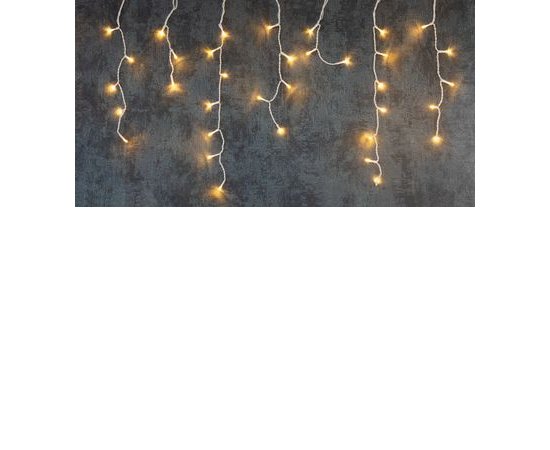 Reťaz MagicHome Vianoce Icicle, 800 LED teplá biela, cencúľová, jednoduché svietenie, 230 V, 50 Hz, IP44, exteriér, osvetlenie, L-20 m