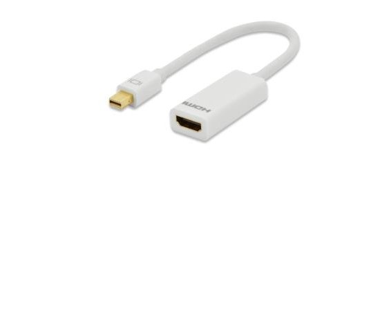 Ednet Adaptérový kabel DisplayPort, mini DP - HDMI typ A M / F, 0,15 m, Full HD, CE, zlatý, wh