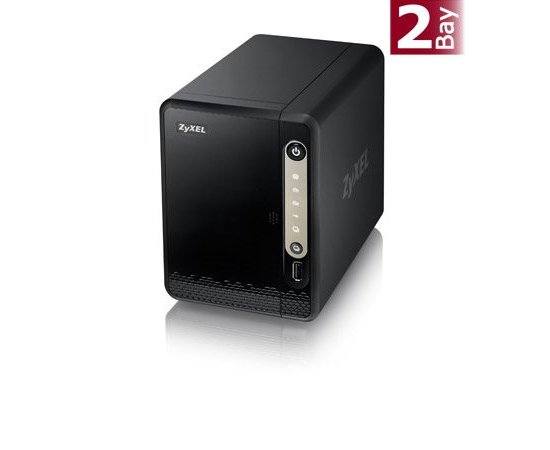 Zyxel NAS326, 2-bay Single Core Personal Cloud Storage, Dual Core CPU 1.3GHz, 512MB DDR3 memory, 2 SATA II 2.5&quot;/3.5&quot;HDD,