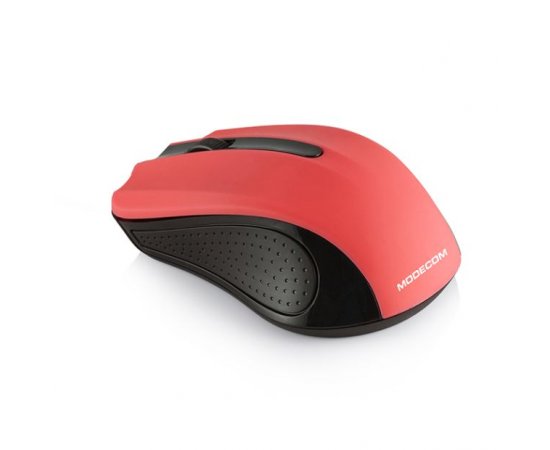 Modecom MC-WM9 bezdrátová optická myš, 3 tlačítka, 1200 DPI, USB nano 2,4 GHz, černo-červená