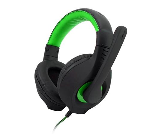 C-TECH herní sluchátka s mikrofonem Nemesis V2 (GHS-14G), černo-zelená