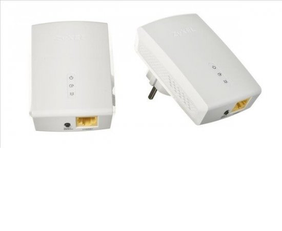 Zyxel PLA5405 Twin Pack, 2x 1200Mbps Powerline Past-Thru Gigabit Adapter, Directplug design, 128-bit AEC Protection, WPS