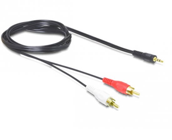 Delock Audio Kabel 3,5 mm stereo jack samec &gt; 2 x RCA samec 1,5 m