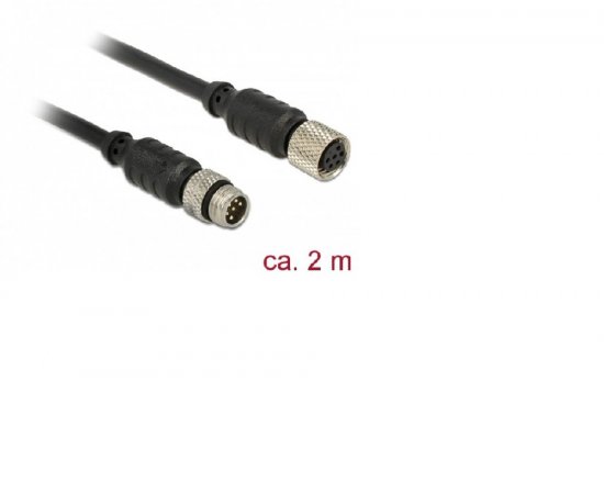 Navilock Extensions cable M8 male &gt; M8 female waterproof 1 m for M8 GNSS receiver