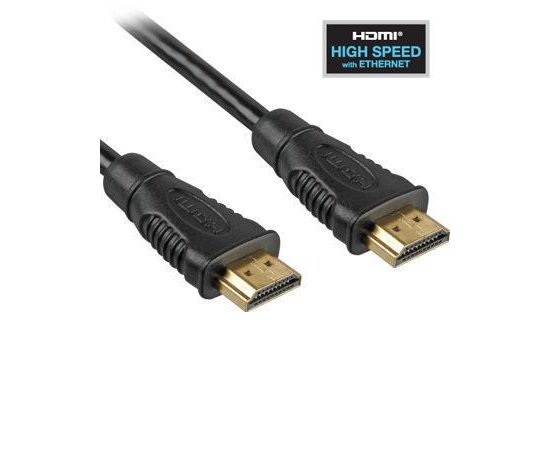 PremiumCord HDMI High Speed + Ethernet kabel, zlacené konektory, 2m 